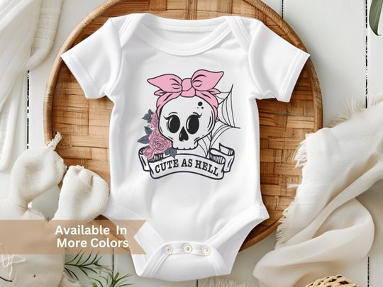 Discover Cute As Hell Baby Onesies, Cute Skeleton Baby Girl Onesies
