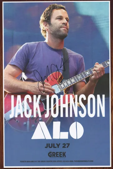 Discover Jack Johnson autographed concert poster