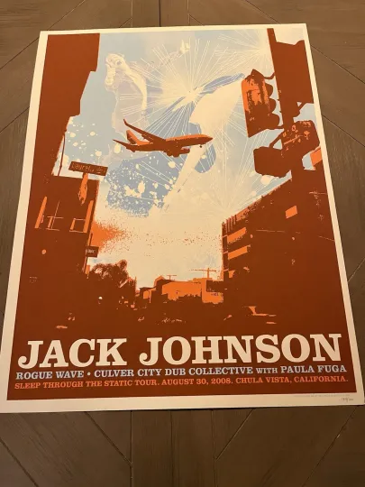 Discover Jack Johnson concert Poster San Diego 2008