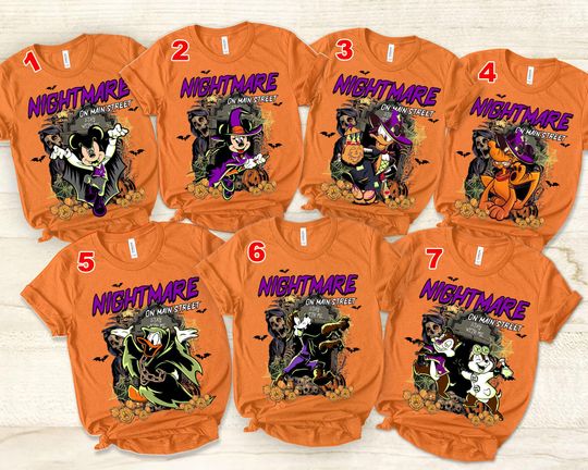 Discover Nightmare on Main Street Halloween Shirt, Matching Group Disneyyy Halloween