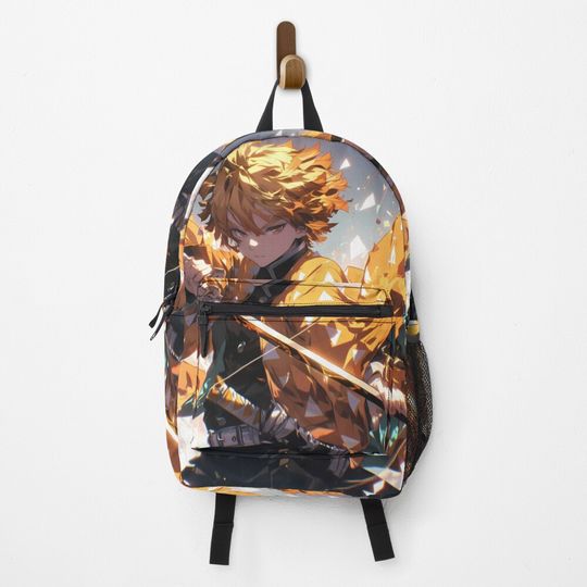 Discover Demon Zenittsu Agatsuma Kimetsu no Yaiba Anime Lightning Strike Valor Backpack