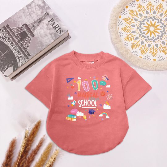 Discover Custom Daycare Baby Romper - 100 Days of School, Back to School Baby Outfit