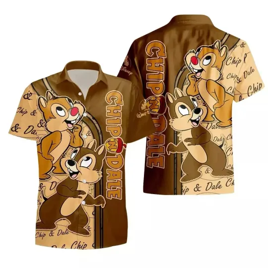 Discover Chipp and Dalee 3D Hawaiian Button Down Shirt Unisex Adults