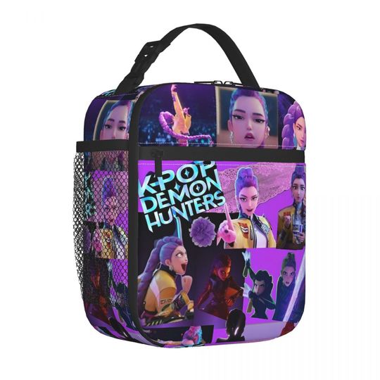 Discover Huntrix Zoey Rumi Mira Insulated Lunch Bag KPop Demon Hunters L