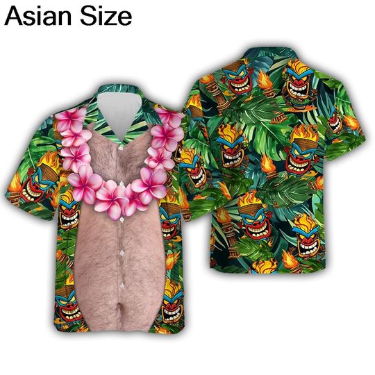 Discover Funny Design Big Belly Hawaiian Shirts Funny Vacation Mens Shirts