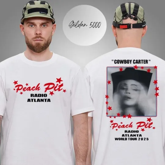 Discover Cowgirl Atlanta Tour 2025 Inspired Peach P Fan Shirt TOP-SELLING