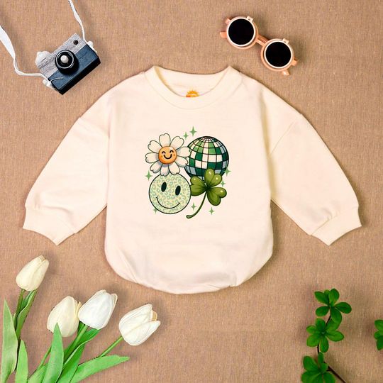 Discover Groovy Lucky Baby Romper, Daisy Flower Baby Outfit, St. Patricks Baby Bodysuit, Newborn Baby Clothes, Funny Shirt for Kids, Cute Baby Gift