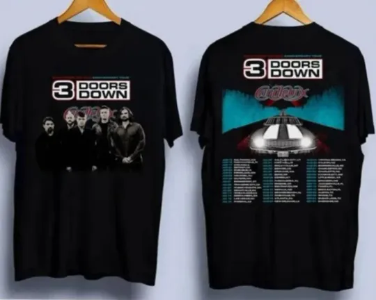 Discover 3 Doors Down Tour 2024 2025 Tshirt Heavyweight T-shirt