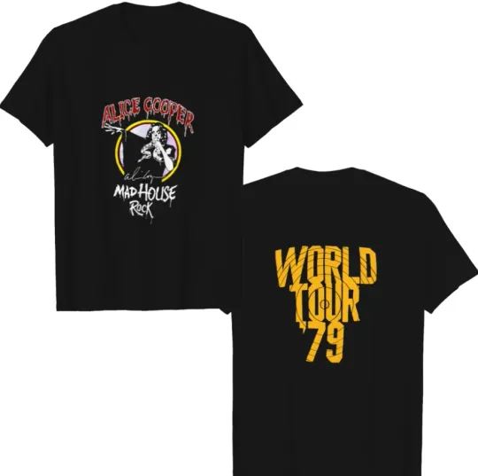 Discover Alice Cooper Madhouse of Rock 1979 World Tour Horror T-Shirt  tshirt