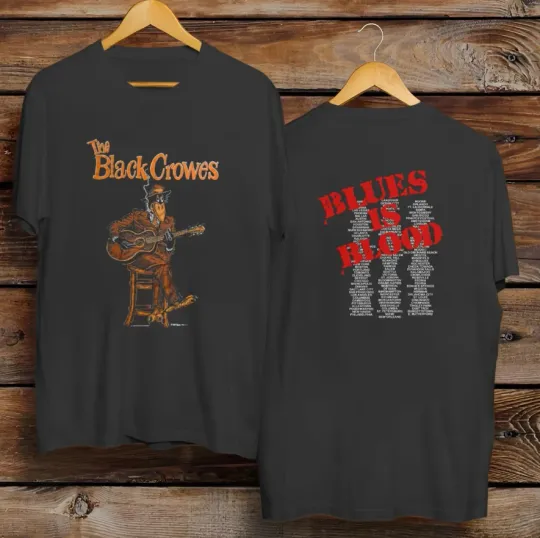 Discover Vintagee 90s 1990 The Blackk Crowes Tour Shorrt   tshirt