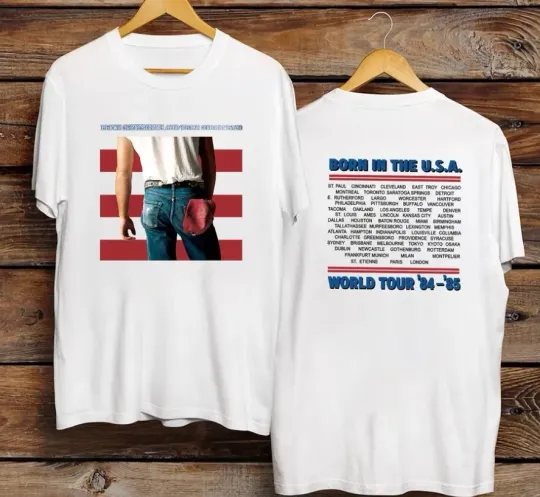 Discover Bruce Springsteen Born in the USA World Tour '84-'85 Vtg Con  tshirt