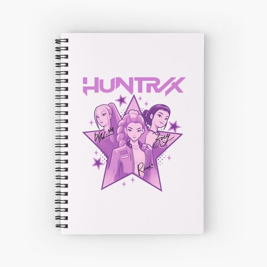 Discover Huntrix Girls, Kpop Demon Hunters Spiral Notebook Ruled Line