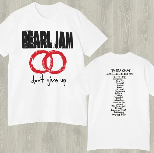 Discover Pearll Jamm Don’t Givee Upp European Summerr Tour 1992 shirt