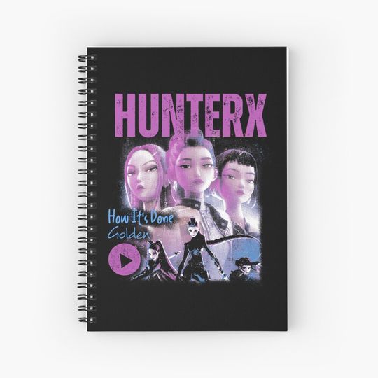 Discover HUNTR/X - HUNTRIX Kpop Demon Hunter Girl Group Spiral Notebook Ruled Line