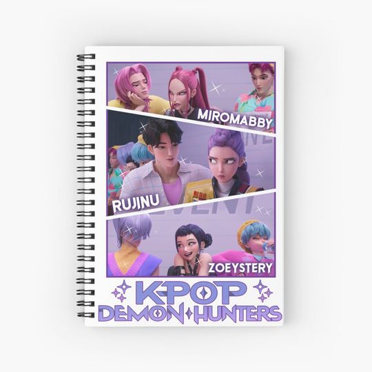 Discover Kpop Demon Hunters BABY HUNTRIX Saja Boys Spiral Notebook Ruled Line