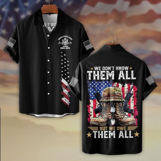 Discover Customized US Veteran Guardian’s Gear:  We Don’t Know Them All But We Owe Them Alll Hawaiian Shirt
