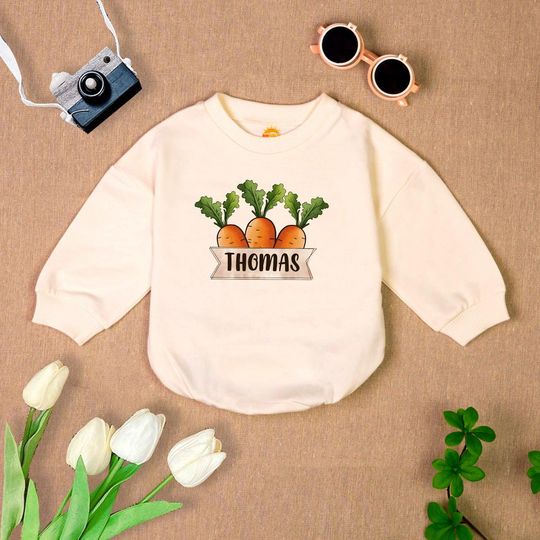 Discover Custom Carot Baby Romper, Easter Day Baby Bodysuit