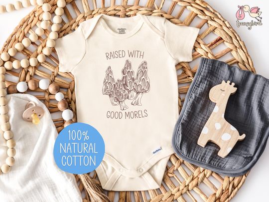 Discover Good Morels Mushroom Baby Onesie, Fungi Baby Romper, Forestcore Toddler Bodysuit, Mushroom Baby Shower Gift