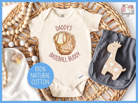 Discover Daddy's Baseball Buddy Onesie, Baseball Baby Bodysuit, Baseball Buddy Romper, Game Day Baseball Onesie, Baby Shower Gift for Baseball Fan