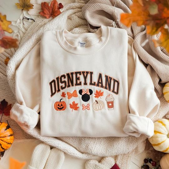 Discover Embroidered Disneyyland Halloween Sweatshirt, Spooky Season