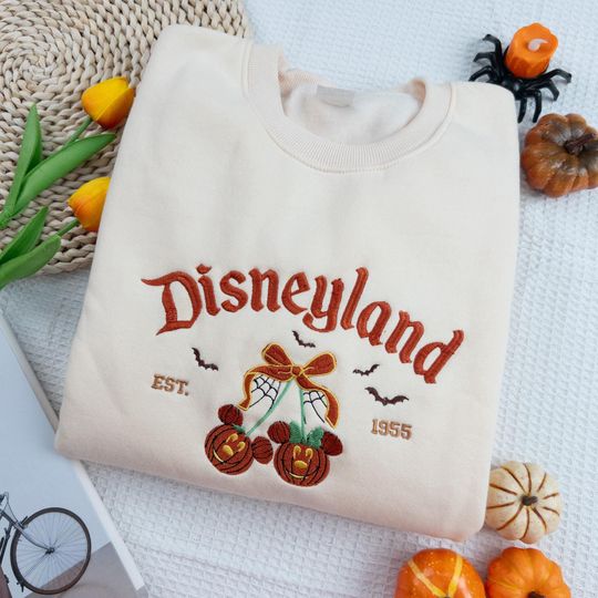 Discover Pumpkin Coquette Embroidered Shirt, Autumn Girly Shirt, Magical Land Embroidered