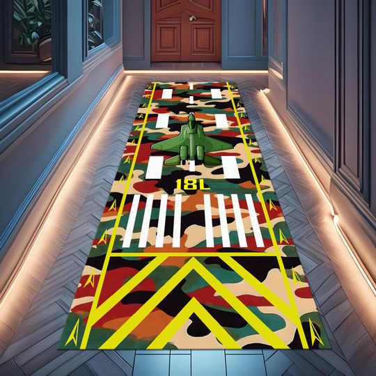 Discover Airport Runway Rug, Plane Rug, Aircraft Rug, Aviation Rug