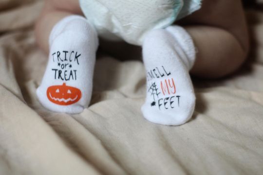Discover Halloween Socks, Baby Clothes, Trick or Treat Smell My Feet
