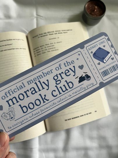 Discover Morally Grey Book Club Bookmark, Book Club Bookmark, Cute Bookmarks, Romance Bookmark, Bookworm Gifts, Book Lovers