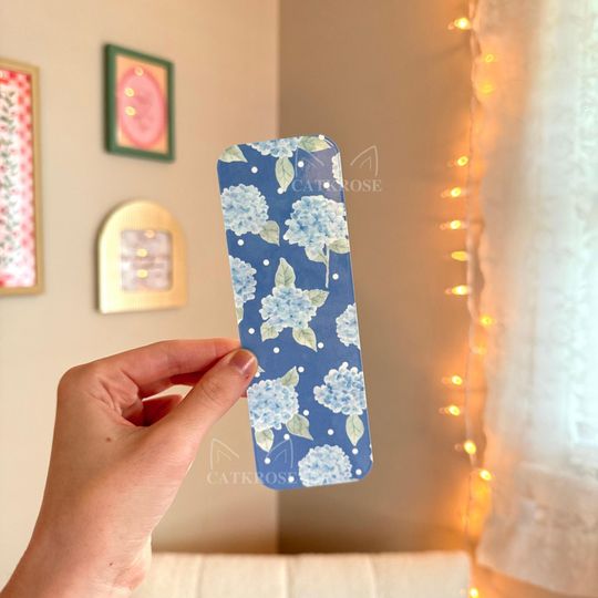 Discover Blue Hydrangea Print Bookmark