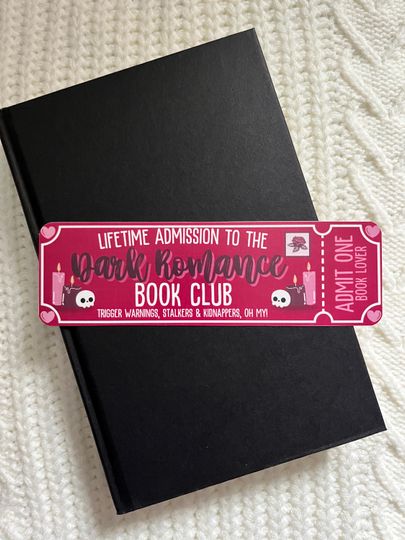 Discover Dark Romance Book Club Ticket Inspired Bookmark, Book Club Bookmark, Cute Bookmarks, Romance Bookmark, Bookworm Gifts, Book Lovers