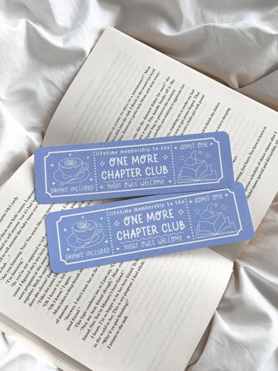 Discover One More Chapter Book Club Bookmark | Book Club Ticket Bookmark | Admit One Ticket Bookmark | Bookish Gift | Bookworm