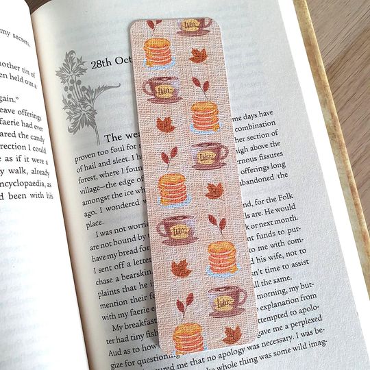 Discover Lukes Diner Inspired Pumpkin Pancakes Bookmark | Personalised Bookmark Gift | Handmade for Readers & Bookworms