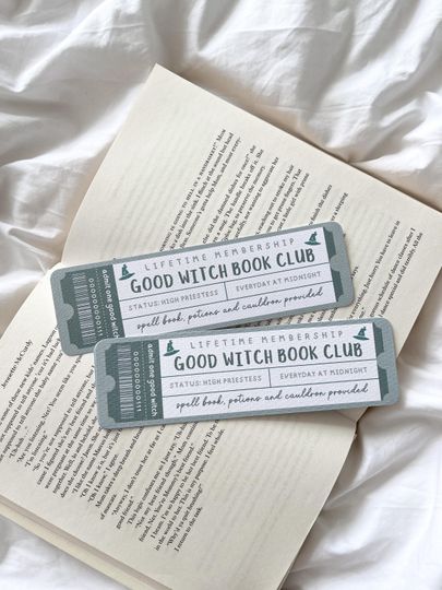 Discover Good Witch Book Club Bookmark | Bookmark Ticket Voucher | Witch Lit | Fantasy Book Club | | Book Lover Gift | Spooky Season | Autumn Fall
