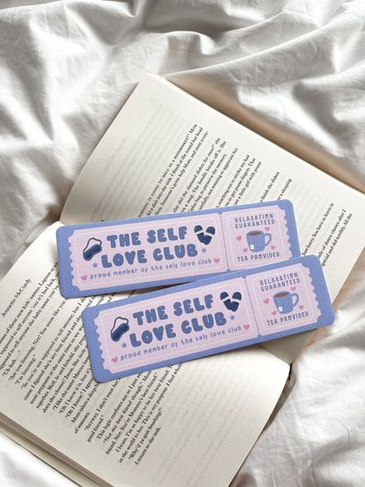 Discover Self Love Club Bookmark | Admit One Book Club Bookmark | Bookmark Ticket | Bookish Gift | Book Club Bookmark | Book Lovers Bookmark