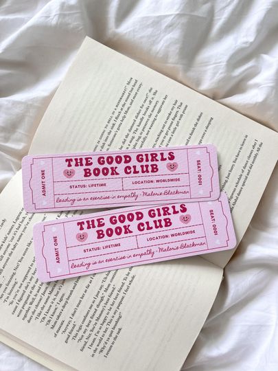 Discover The Good Girls Book Club Bookmark | Feminist Book Club | Girly Bookmark | Book Club Ticket | Girls Unite | Baddies Book Club