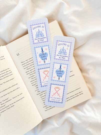Discover Powerless Stamp Bookmark | Vicious Little Thing Bookmark | Romantasy Bookmark | Fantasy Sword Book | Coquette Sword | Kingdom of Ilya