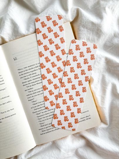 Discover Shy Teddy Bear Bookmark | Cozy Bookmark | Cute Teddy Bear Bookmark