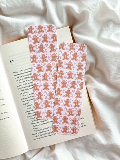Discover Candy Cane Gingerbread Print Bookmark | Winter Bookmark | Christmas Bookmark