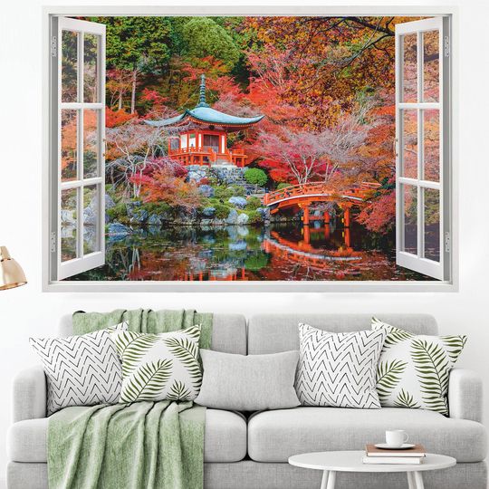 Discover Japanese Park Wall Decal, Japan Wall Sticker, City, Nature, Wall Decals, Wall Art