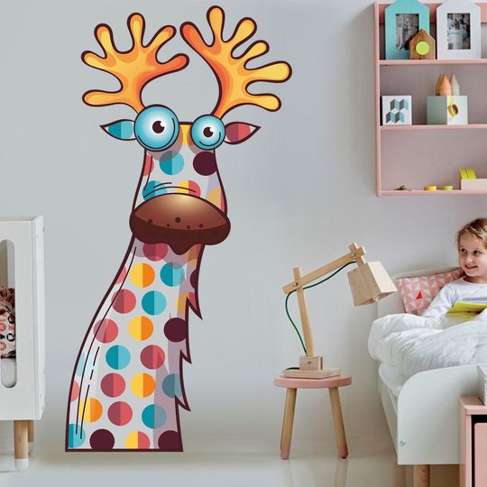 Discover Elk Wall Decal, Funny Animals Wall Sticker, Baby Animals, Deer, Wall Decals, Wall Art