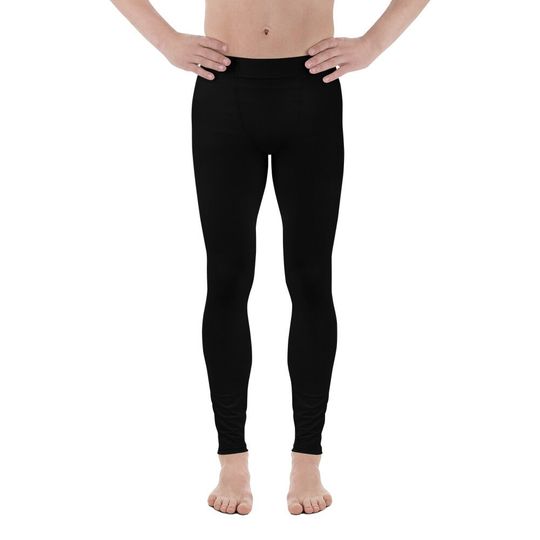 Discover Men's black BJJ surfing leggings