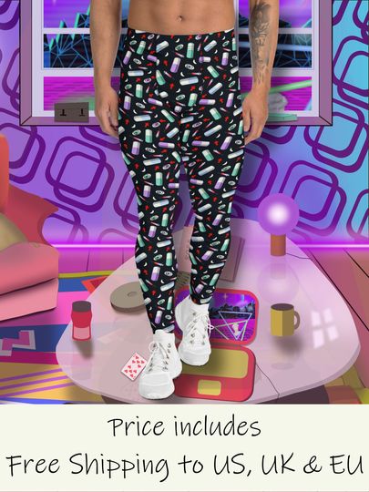Discover Menhera Kei Black | Men's Leggings | Yami Kawaii Japanese Style