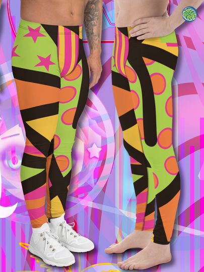 Discover Crazy Men's Leggings | Patterned Tropical Harajuku Men's Gym Meggs
