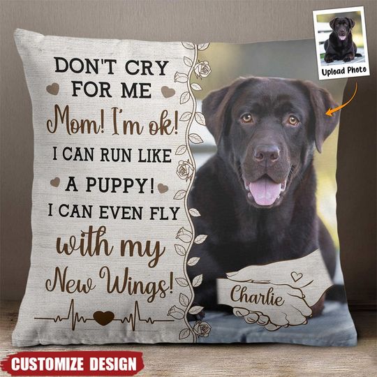 Discover Don't Cry For Me, Mom - Personalized Photo Pillow