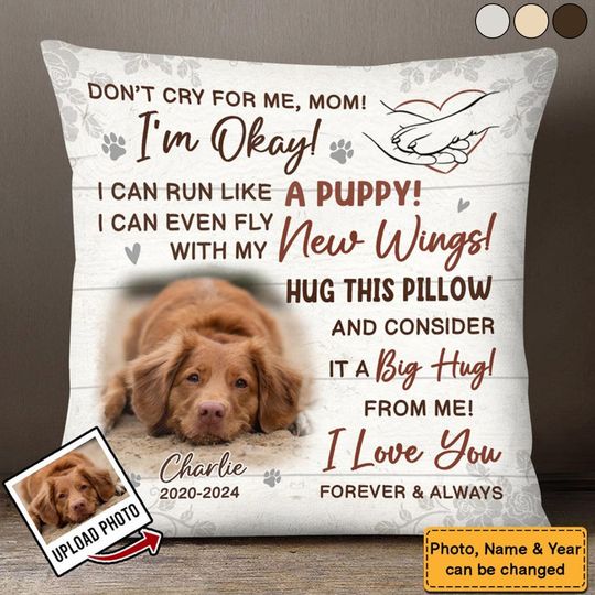 Discover Don't Cry For Me I'm Okay-Personalized Memorial Pillow-Gift For Family Or Friends