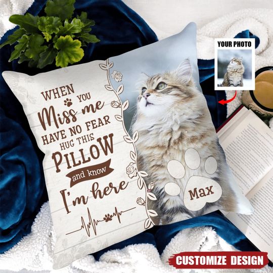 Discover Personalized Photo Pillow - Memorial Gift For Family, For Pet