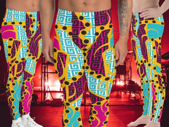 Discover Mens Leggings Raw Thunder, Pro Wrestling Tights, Funky Fashion Leggings