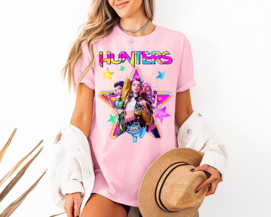 Discover Kpop Demon Hunters Shirt, Huntrix Girl T-Shirt, Kpop idol group Shirt, Mira, Rumi, Joey Shirt,Demon Hunter Merch, Gift for Huntrix fan Shirt