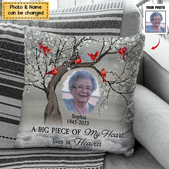 Discover Memorial Cardinal Upload Photo, I'm Always With You Personalized Pillow