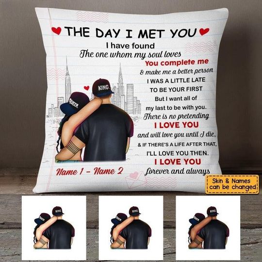 Discover Couple The Day I Met You Pillow, Best Gift For couple